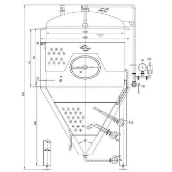 Jästank TS Unitank 1 000 liter - Bild 9